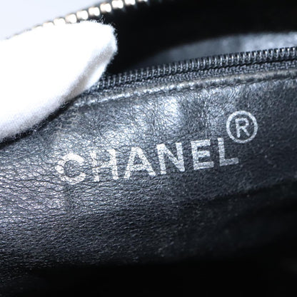 CHANEL Shoulder Bag Suede Black Silver CC bs20422