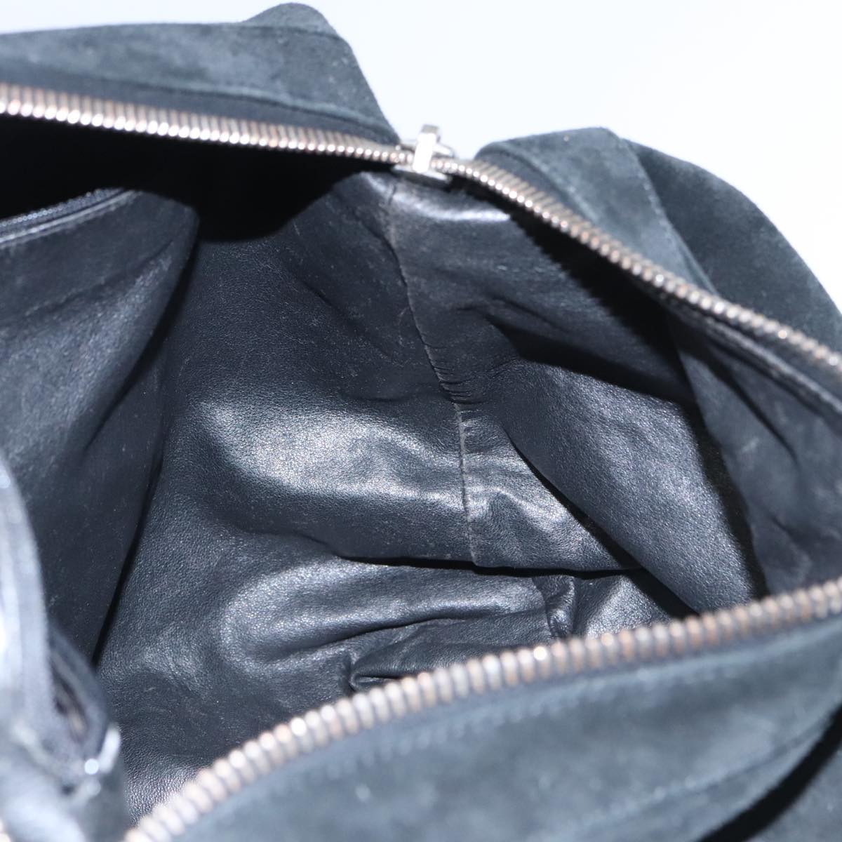 CHANEL Shoulder Bag Suede Black Silver CC bs20422