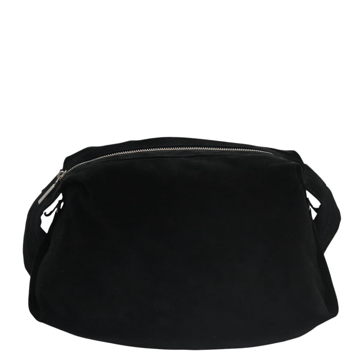 CHANEL Shoulder Bag Suede Black Silver CC bs20422