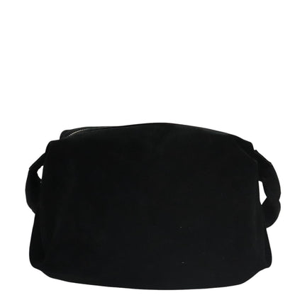 CHANEL Shoulder Bag Suede Black Silver CC bs20422