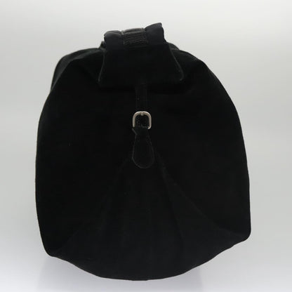 CHANEL Shoulder Bag Suede Black Silver CC bs20422