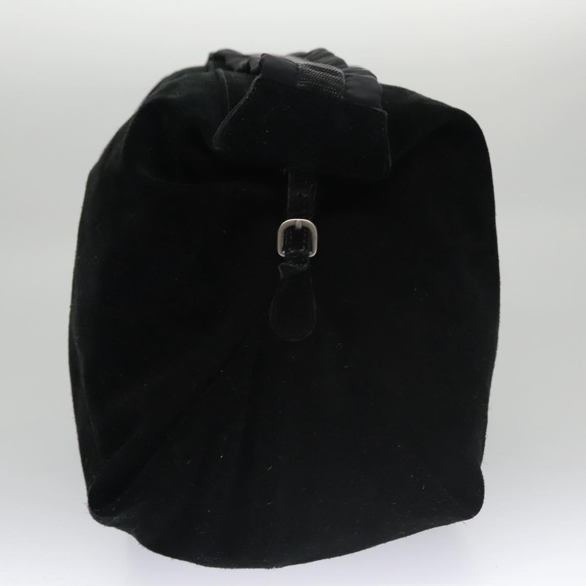 CHANEL Shoulder Bag Suede Black Silver CC bs20422