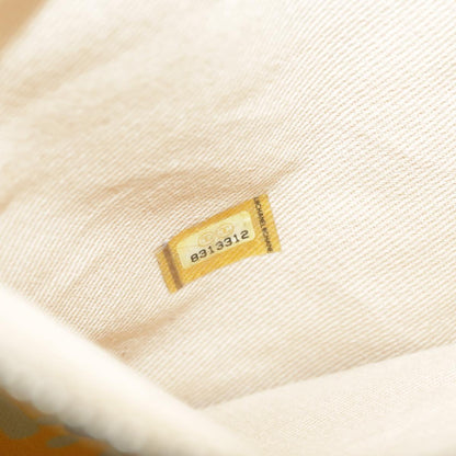 CHANEL High Summer Tote Bag Canvas Yellow Silver CC bs20423