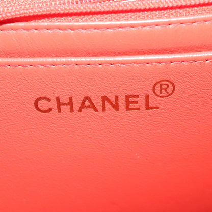 CHANEL Shoulder Bag Cotton Leather Navy Black CC bs20475