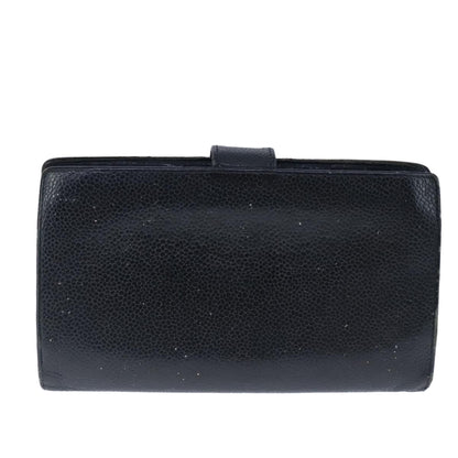 CHANEL Wallet Caviar Skin Black CC bs20517