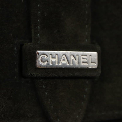 CHANEL Shoulder Bag Suede Khaki CC bs20614