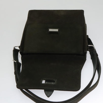 CHANEL Shoulder Bag Suede Khaki CC bs20614