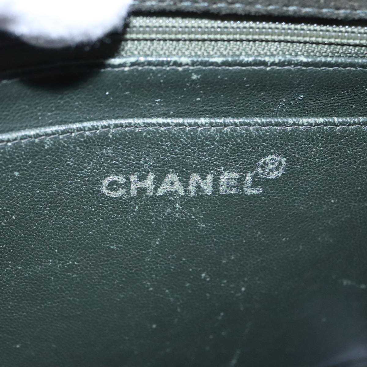 CHANEL Shoulder Bag Suede Khaki CC bs20614