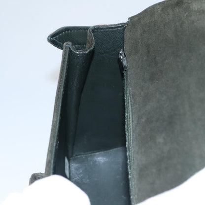 CHANEL Shoulder Bag Suede Khaki CC bs20614