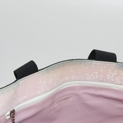 CHANEL High Summer Tote Bag Canvas Pink Silver CC bs20616