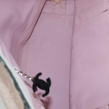 CHANEL High Summer Tote Bag Canvas Pink Silver CC bs20616