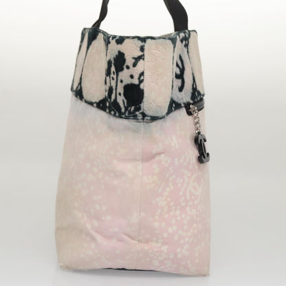 CHANEL High Summer Tote Bag Canvas Pink Silver CC bs20616