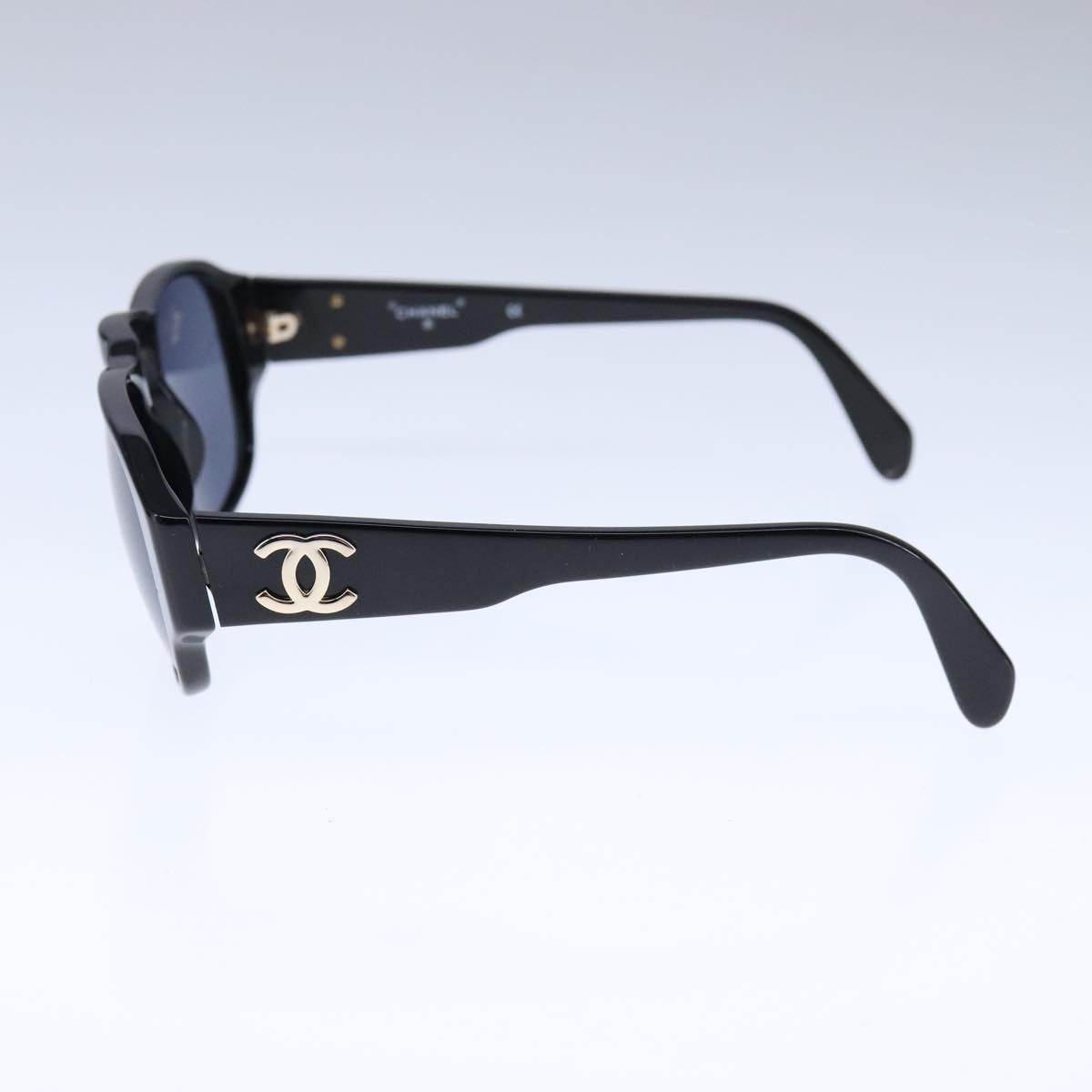 CHANEL Sunglasses plastic Black CC bs20642
