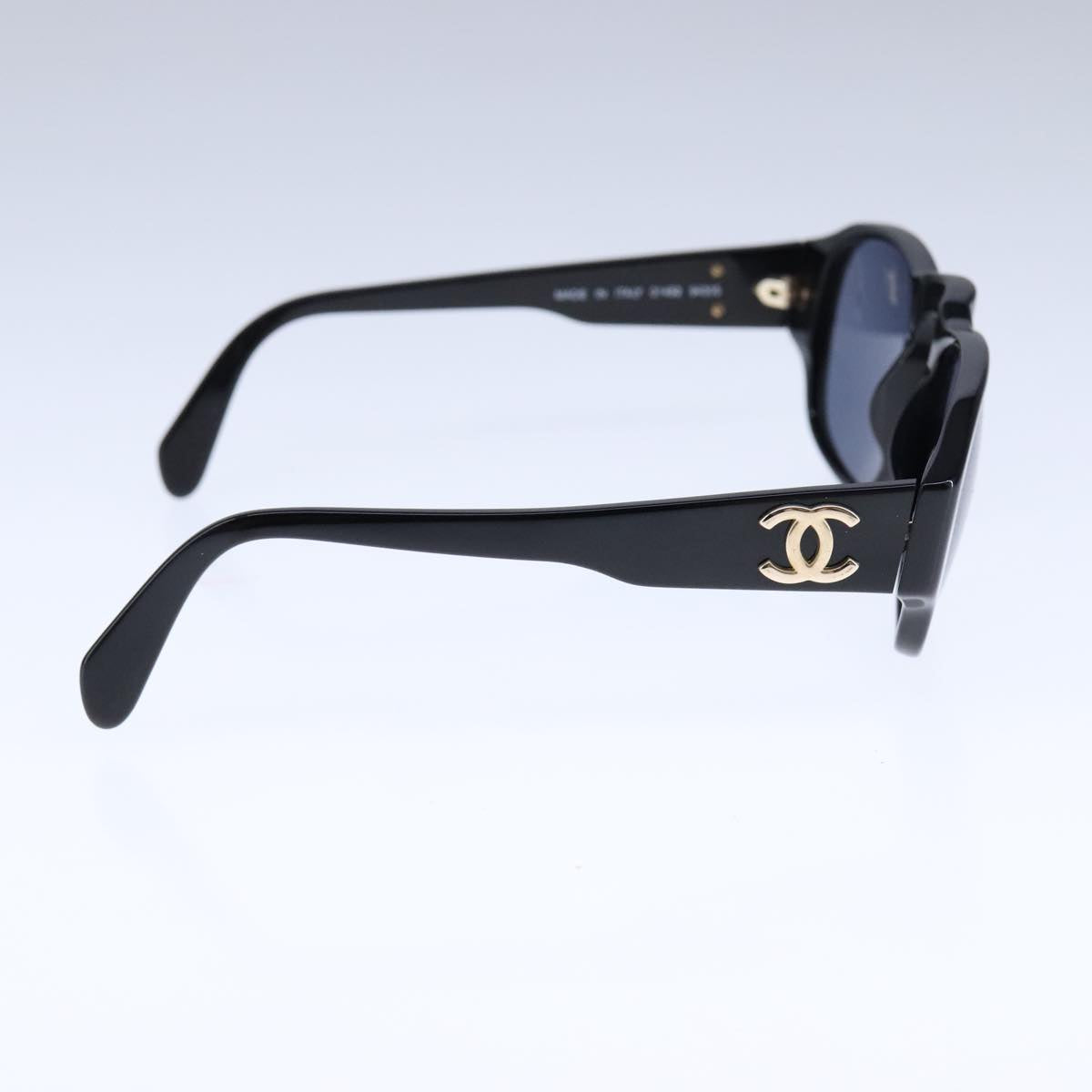 CHANEL Sunglasses plastic Black CC bs20642