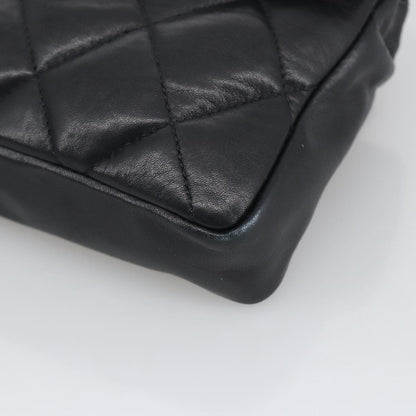 CHANEL Matelasse Chain Waist bag Lamb Skin Black Gold CC bs20727