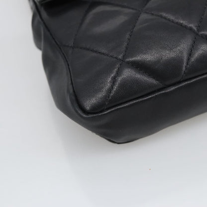 CHANEL Matelasse Chain Waist bag Lamb Skin Black Gold CC bs20727