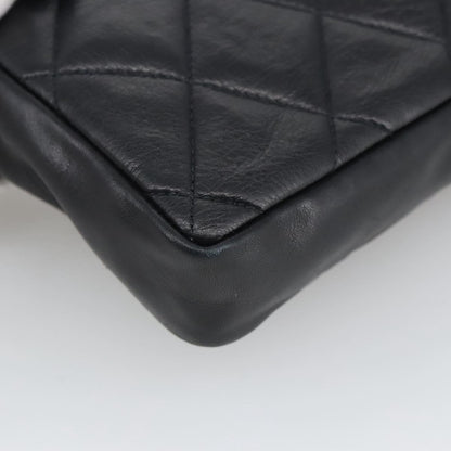 CHANEL Matelasse Chain Waist bag Lamb Skin Black Gold CC bs20727