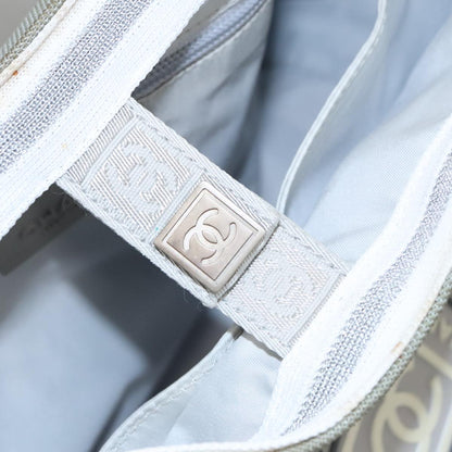 CHANEL Sports Tote Bag Nylon Light Gray CC bs20733