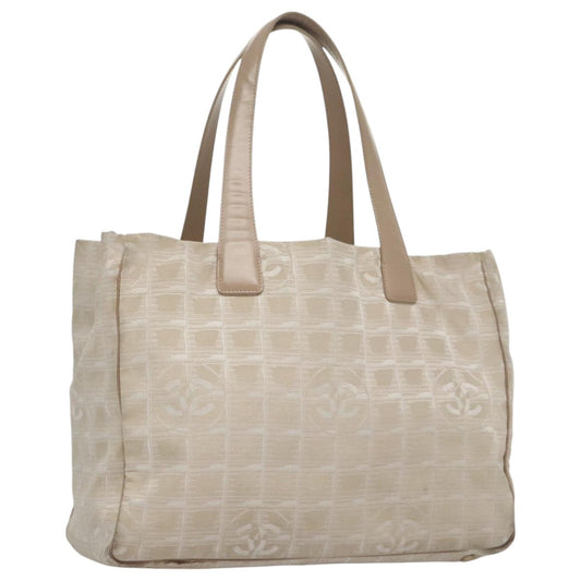 CHANEL New Travel line Tote Bag Nylon Beige CC bs20759