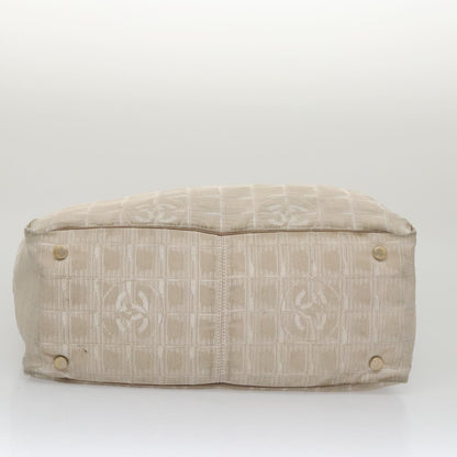 CHANEL New Travel line Tote Bag Nylon Beige CC bs20759