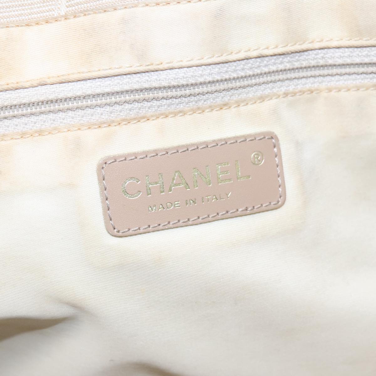 CHANEL New Travel line Tote Bag Nylon Beige CC bs20759