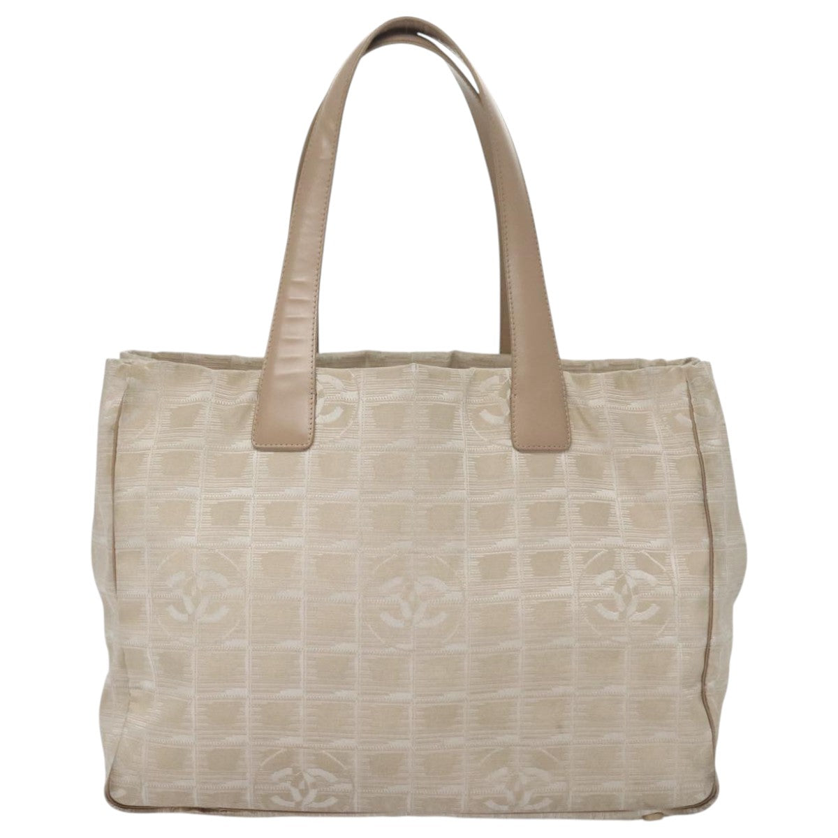 CHANEL New Travel line Tote Bag Nylon Beige CC bs20759