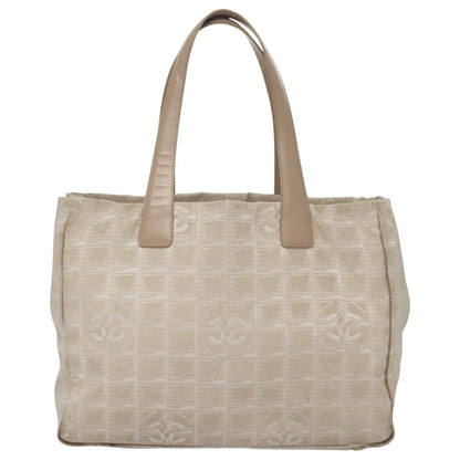 CHANEL New Travel line Tote Bag Nylon Beige CC bs20759