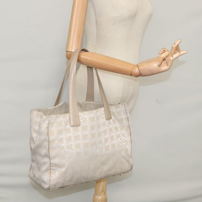 CHANEL New Travel line Tote Bag Nylon Beige CC bs20759