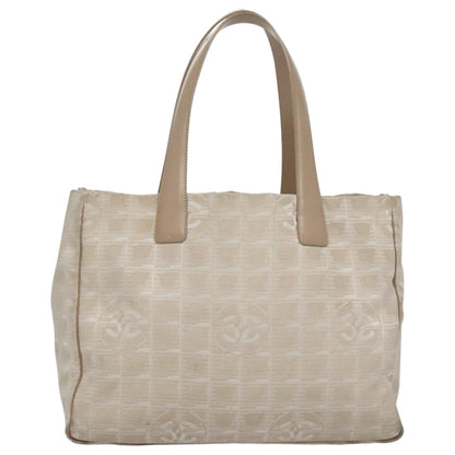 CHANEL New Travel line Tote Bag Nylon Beige CC bs20759