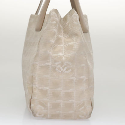 CHANEL New Travel line Tote Bag Nylon Beige CC bs20759