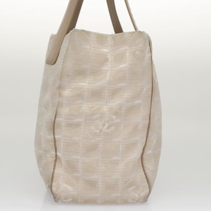 CHANEL New Travel line Tote Bag Nylon Beige CC bs20759