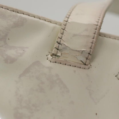 CHANEL Triple Coco Tote Bag Enamel White CC bs20805