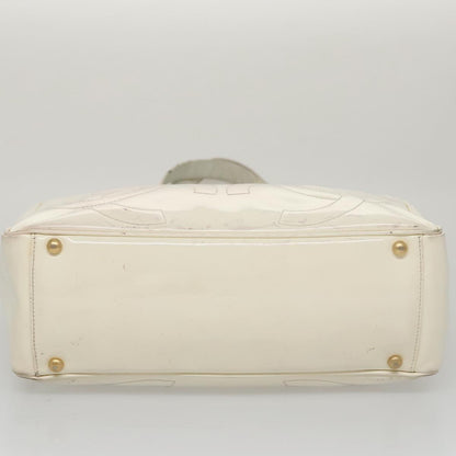CHANEL Triple Coco Tote Bag Enamel White CC bs20805