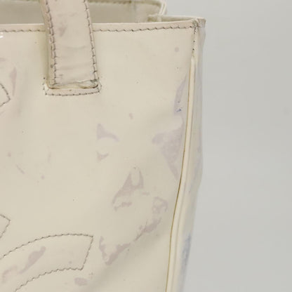 CHANEL Triple Coco Tote Bag Enamel White CC bs20805