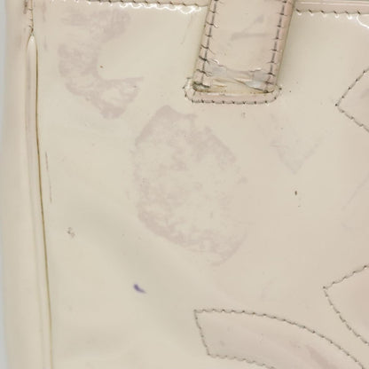 CHANEL Triple Coco Tote Bag Enamel White CC bs20805