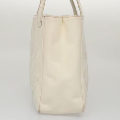 CHANEL Triple Coco Tote Bag Enamel White CC bs20805
