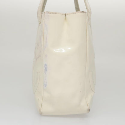 CHANEL Triple Coco Tote Bag Enamel White CC bs20805