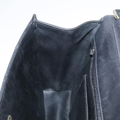 CHANEL Bicolore Chain Matelasse Bag Lamb Skin Black Gold CC bs20905