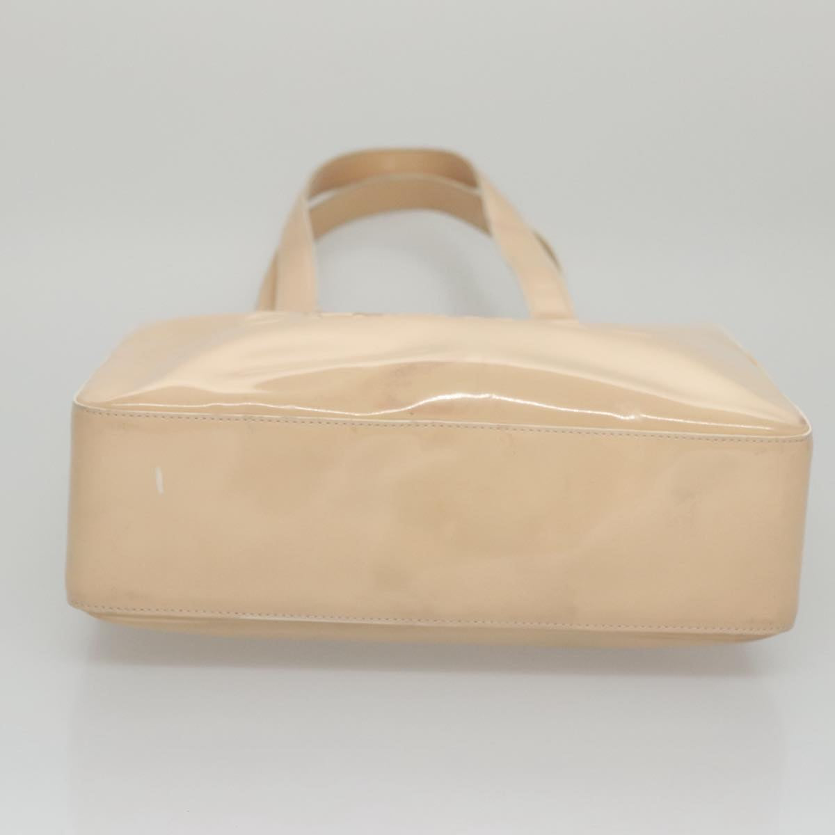 CHANEL Tote Bag Enamel Beige Gold CC bs20922