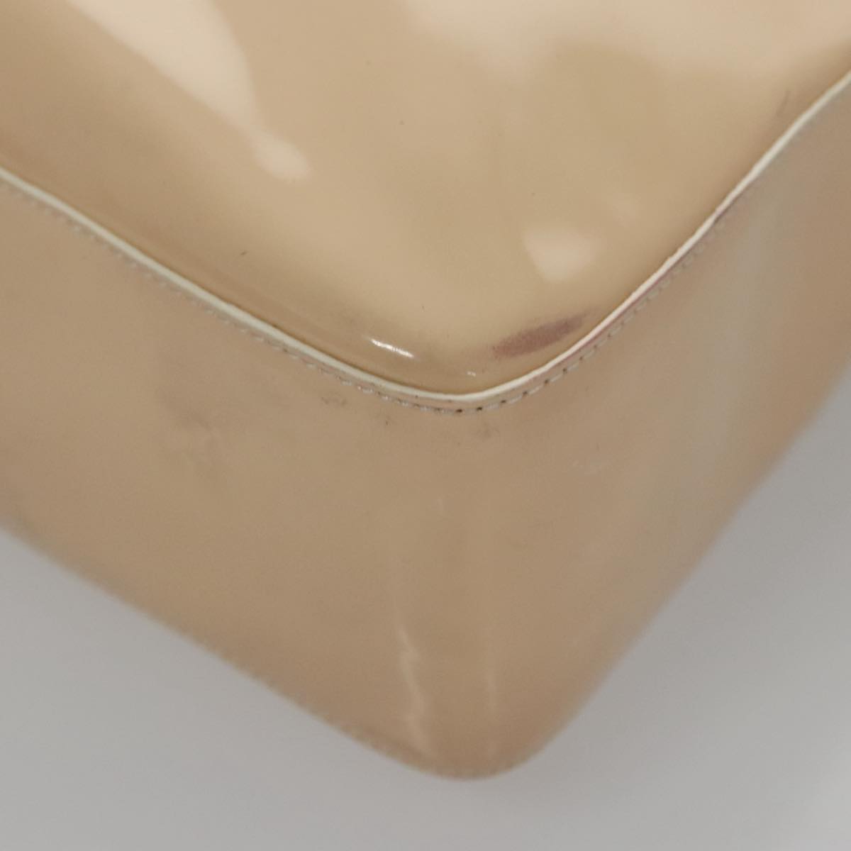 CHANEL Tote Bag Enamel Beige Gold CC bs20922