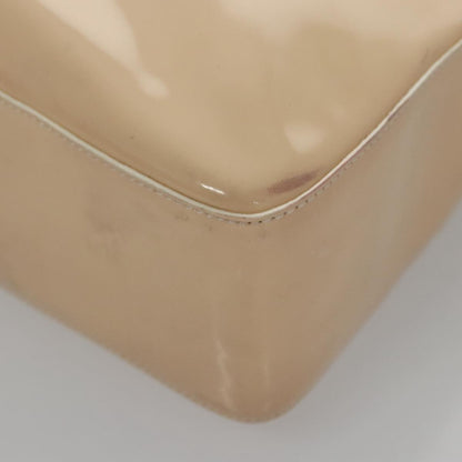 CHANEL Tote Bag Enamel Beige Gold CC bs20922