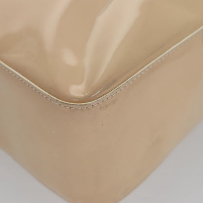 CHANEL Tote Bag Enamel Beige Gold CC bs20922