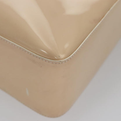 CHANEL Tote Bag Enamel Beige Gold CC bs20922