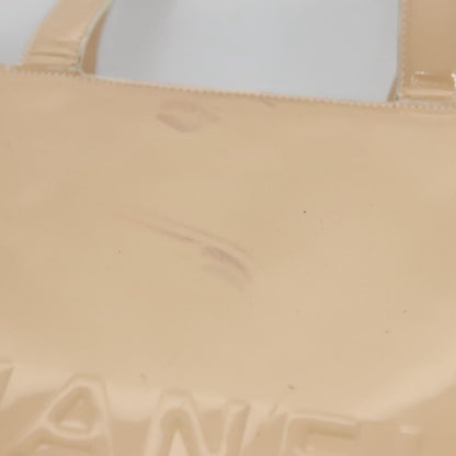 CHANEL Tote Bag Enamel Beige Gold CC bs20922