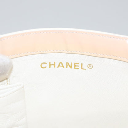 CHANEL Tote Bag Enamel Beige Gold CC bs20922