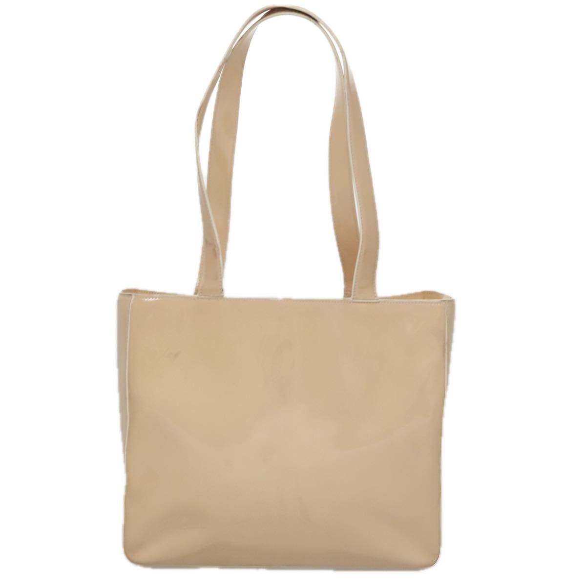 CHANEL Tote Bag Enamel Beige Gold CC bs20922