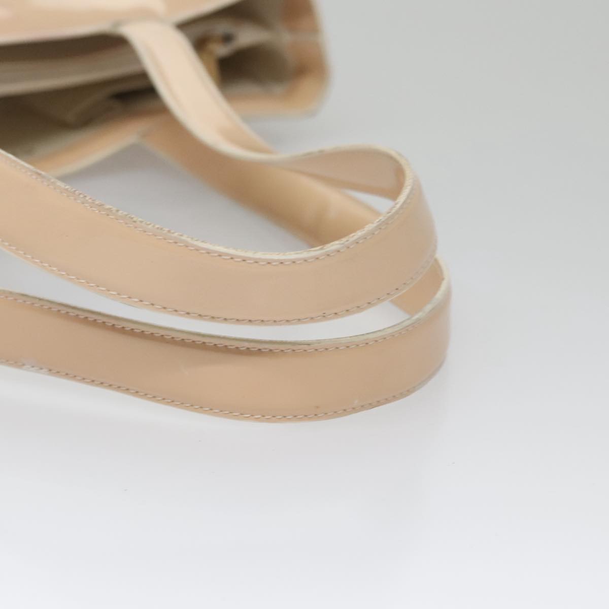 CHANEL Tote Bag Enamel Beige Gold CC bs20922