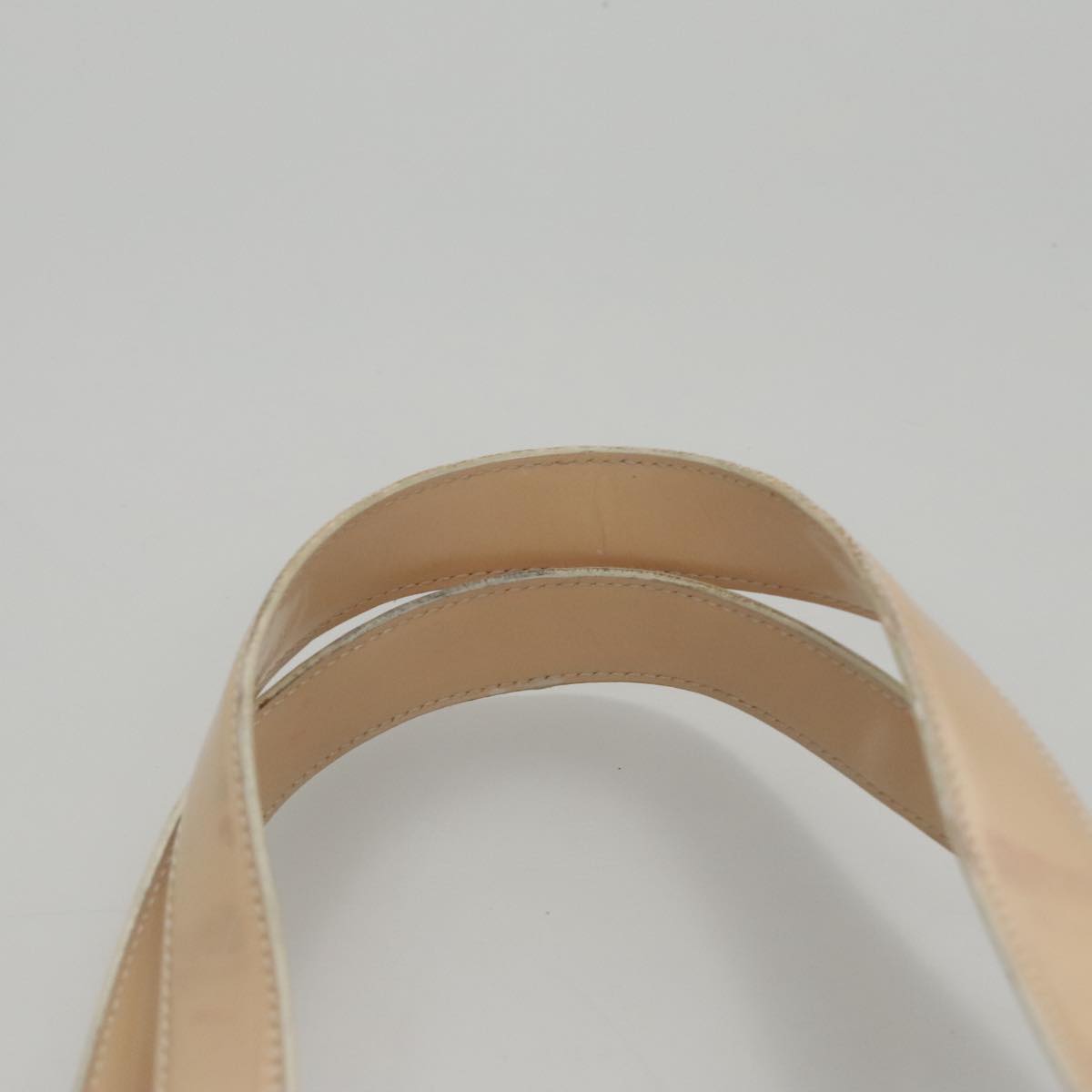 CHANEL Tote Bag Enamel Beige Gold CC bs20922