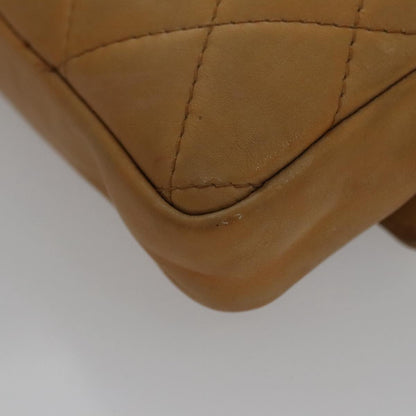 CHANEL Matelasse Waist bag Leather Beige CC bs20969