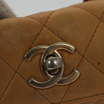 CHANEL Matelasse Waist bag Leather Beige CC bs20969